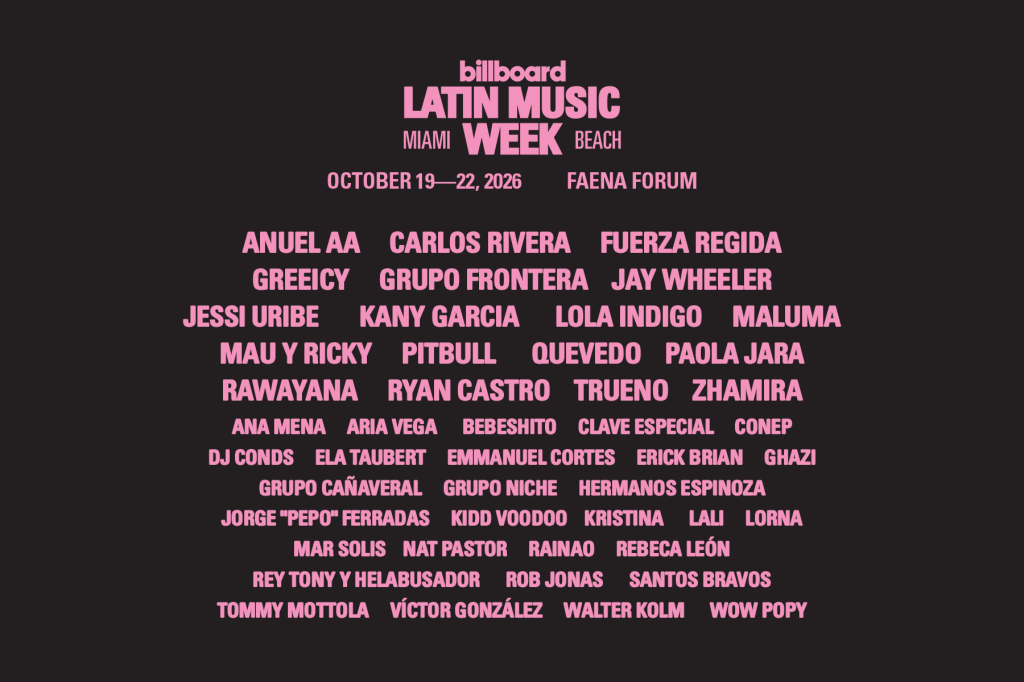Santos Bravos, Grupo Frontera y más se suman a Latin Music Week 2026