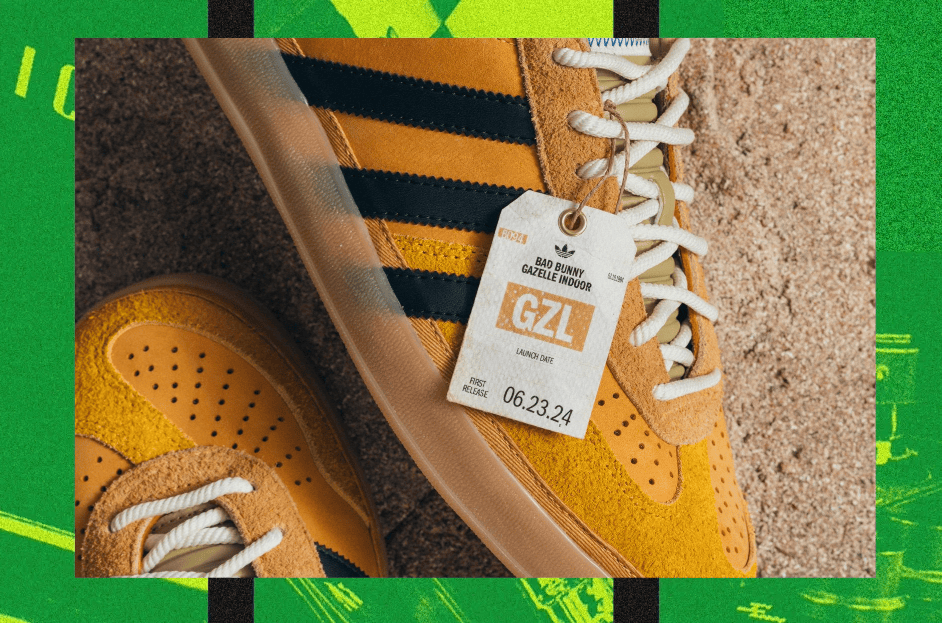 Dónde comprar los tenis Bad Bunny x Adidas Gazelle Solar Gold